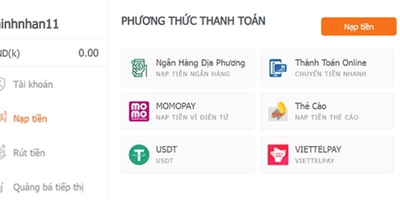 Hướng dẫn nạp tiền AE888 nhanh chóng không mất phí 5 Nạp tiền bằng Internet Banking